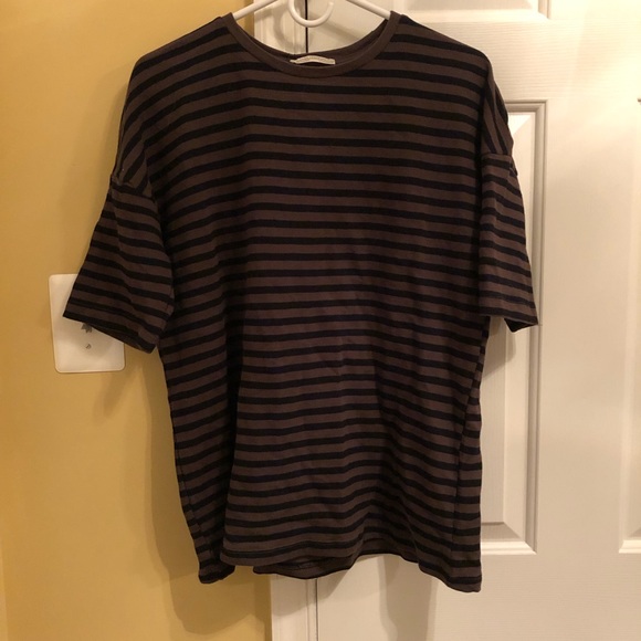 Zara Striped Oversized T-Shirt - Picture 2 of 5